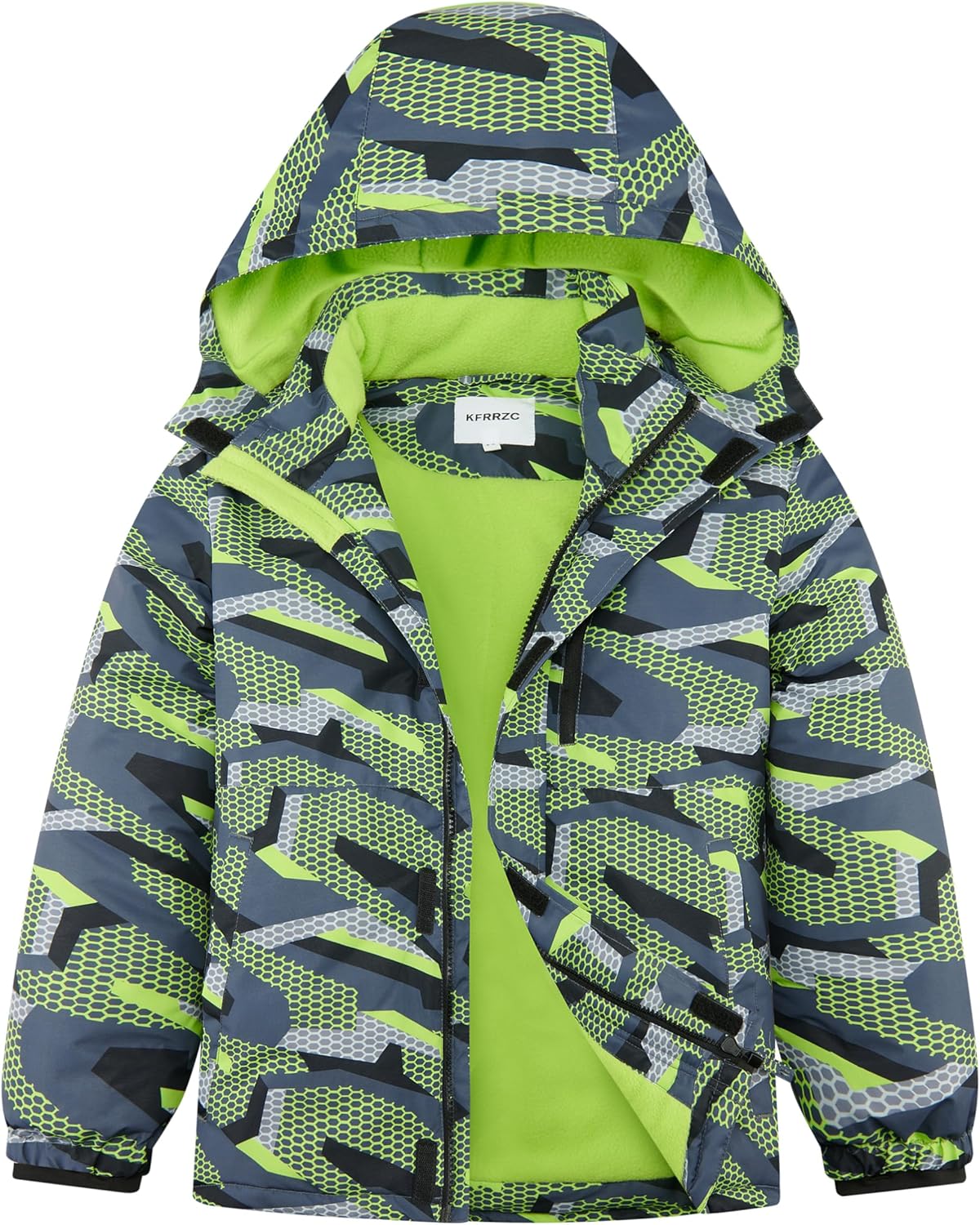 Boys Winter Waterproof Ski Jacket with Detachable Hood for Kids