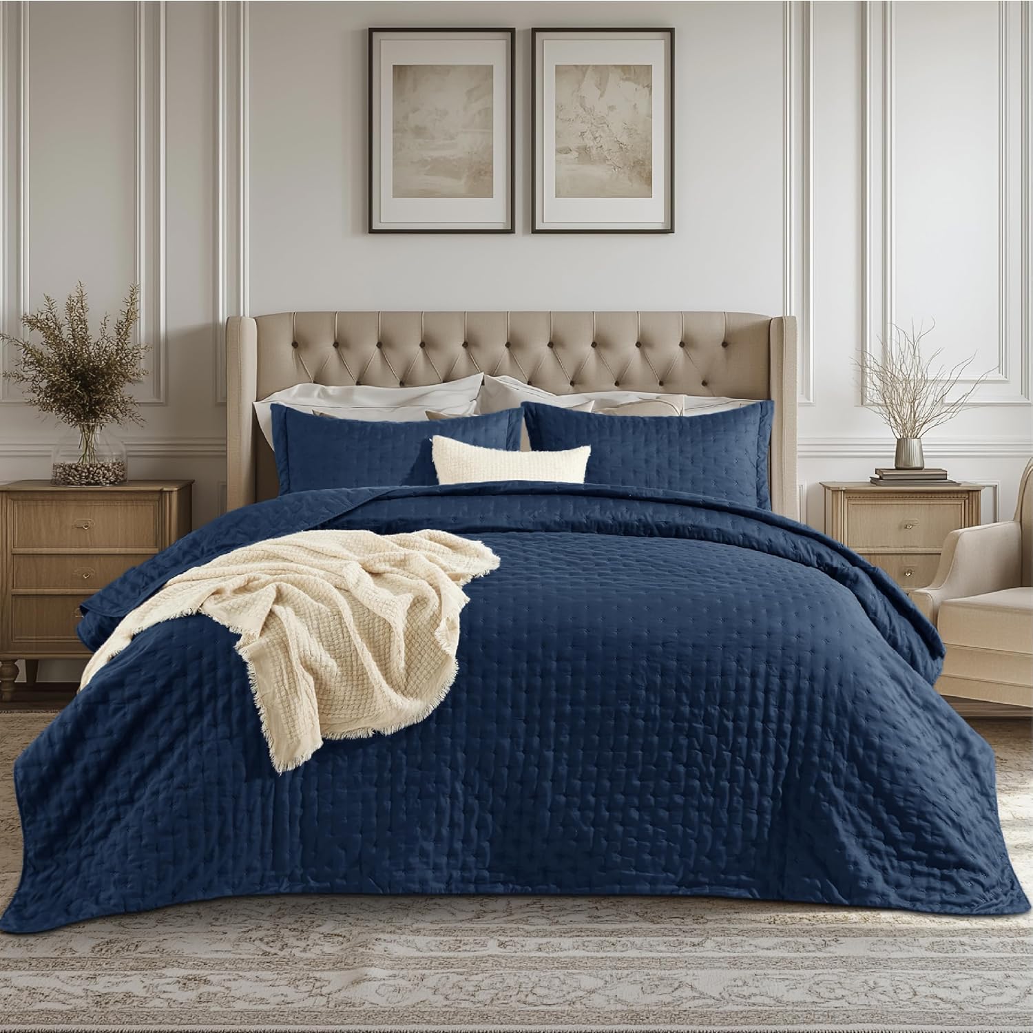 Bedsure California King Quilt Set - Ultra Soft Comforter Set