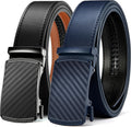 Leather Ratchet Belt for Men 2 Pack - Customizable Fit