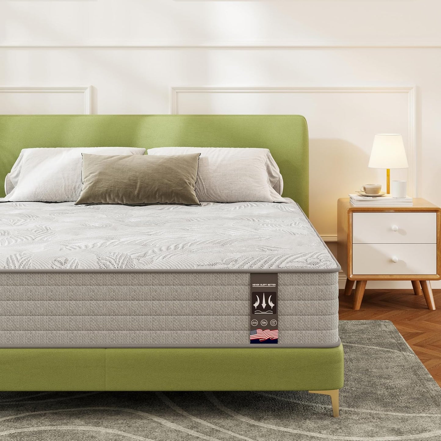 Queen Mattress 12 Inch Hybrid Design for Ultimate Comfort