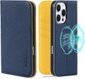 VISOUL Wallet Case for iPhone 16 Pro Max - Pebbled Leather Flip Folio