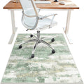 Office Chair Mat for Hardwood Tile Floor 48in x 60in - Abstract Green