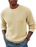 PJ PAUL JONES Mens Crewneck Waffle Pullover Sweater - Classic Fit