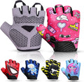 Half Finger Kids Cycling Gloves for Boys and Girls - Padded Grip