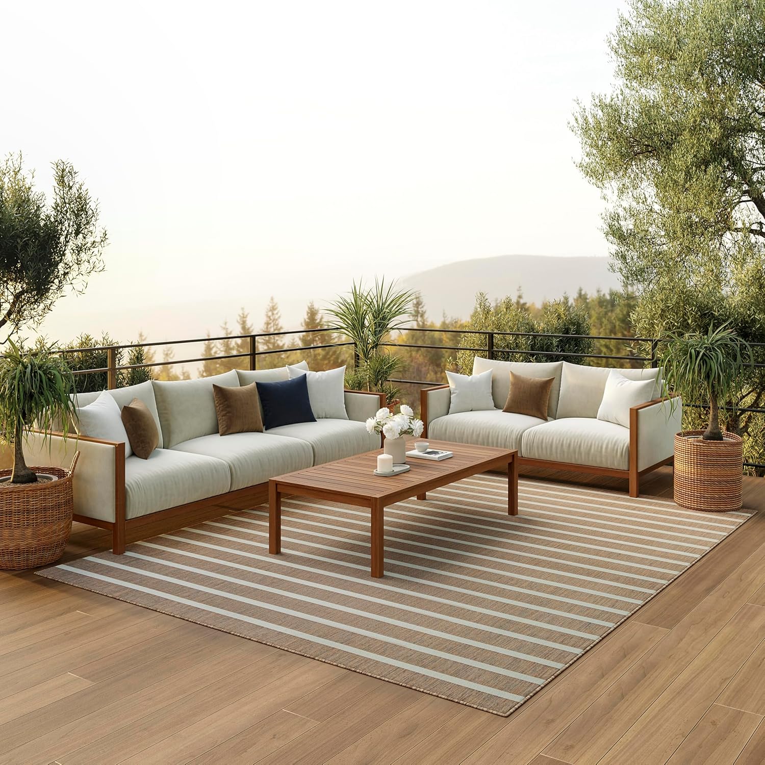 Nourison Home Positano Indoor/Outdoor Jute Area Rug 9ft x 12ft