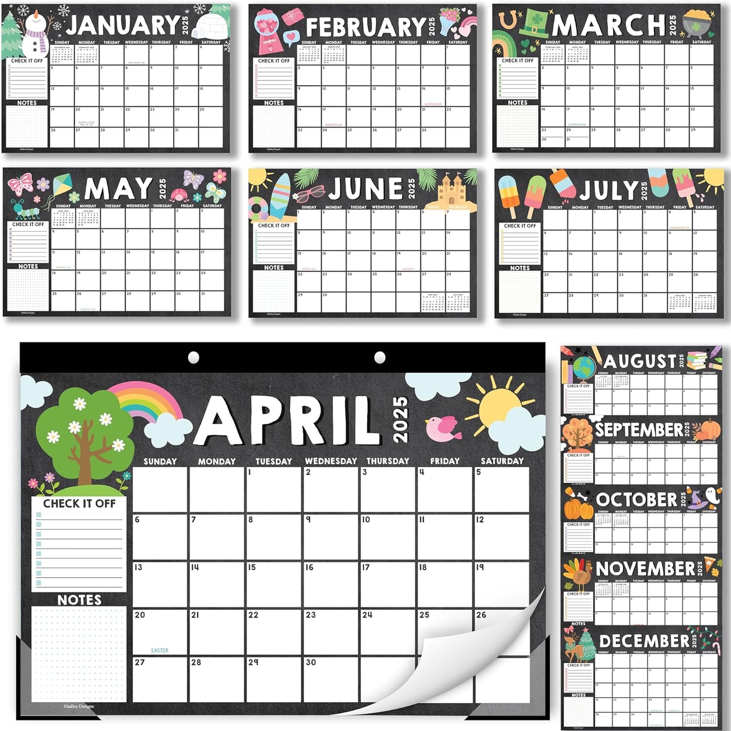 Large Desk Calendar 2025 - Organize with Style!