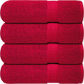 100% Ring-Spun Cotton Bath Towels Set of 4 - Soft, Absorbent