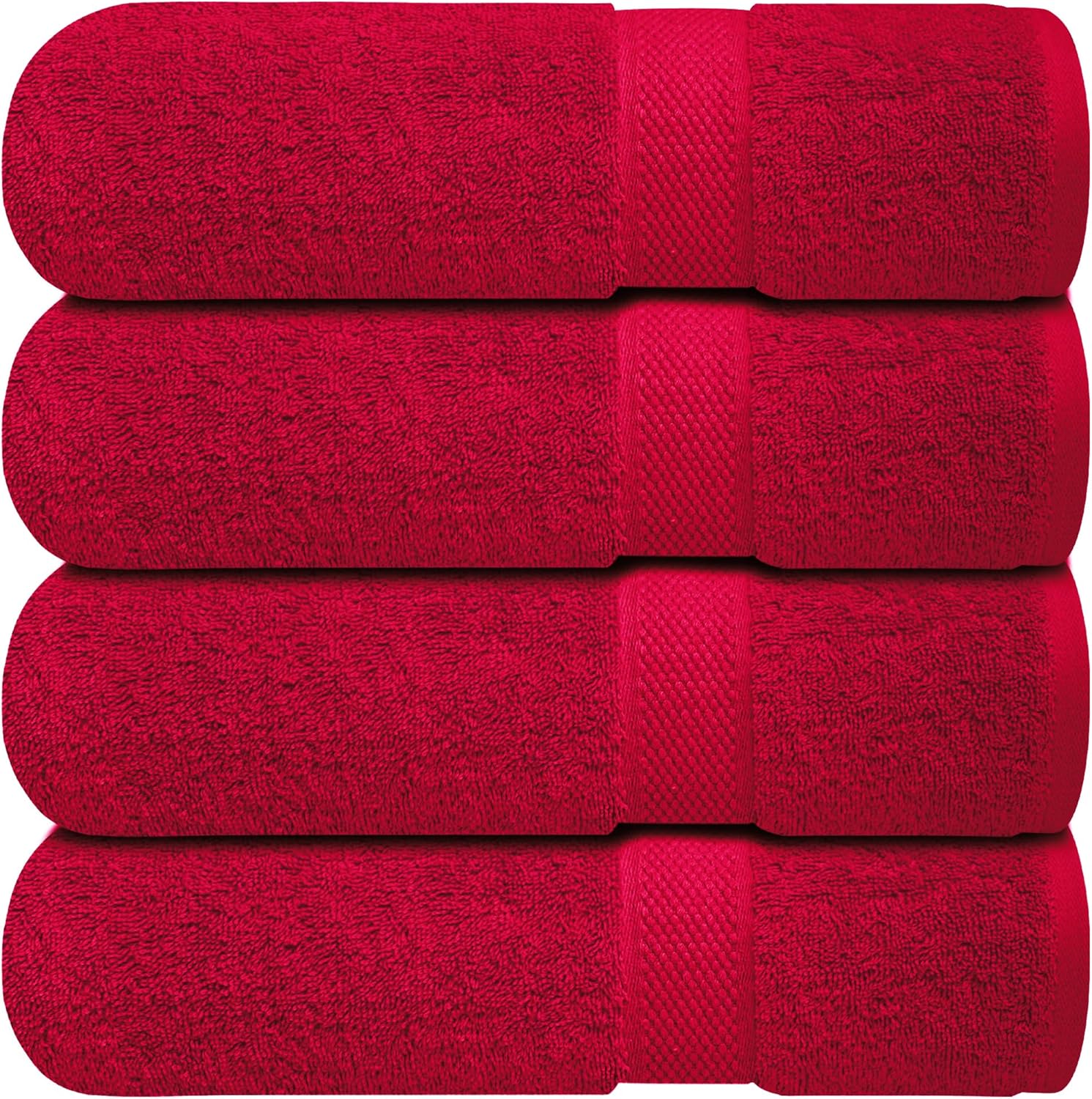 Luxury 100% Ring-Spun Cotton Bath Towels Set of 4 for Comfort