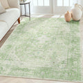 MUJOO Green Rug Washable 5x7 Area Rugs for Home Decor