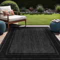 Beverly Rug Outdoor Rug 8x10 Modern Bordered Area Rug - Weather