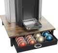 Vertuo Pod Holder Drawer - Rustic Brown Capsule Organizer