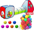 Tunnel and Ball Pit Play Tent with 100 Balls - Versatile Toddler Gym