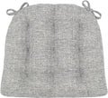 Brisbane Silver Grey Dining Chair Cushions with Ties for Comfort