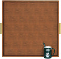 Brown Shagreen Extra Large Square Serving Tray 24 x 24 in - Faux