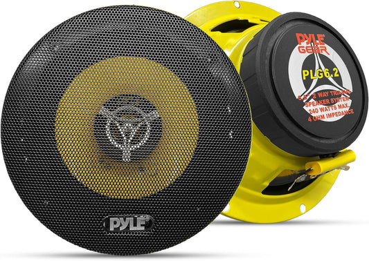 Pyle Car Two Way Speaker System - 6.5 Inch 240 Watt Sound