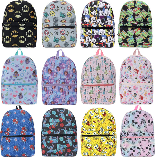 24-Pack 17-Inch Backpacks for Kids - Assorted Colors in Bulk