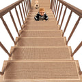 Non Slip Stair-Treads Rubber Backing Carpet Runners 7PCS - Safe Steps