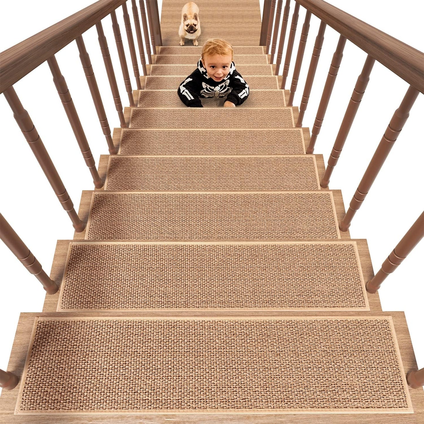 PADOOR Non Slip Stair Treads with Rubber Backing for Safety