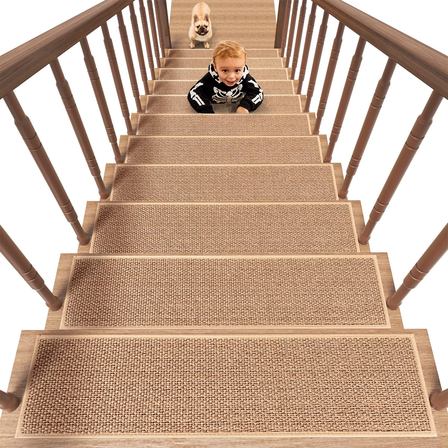 PADOOR Non Slip Stair Treads with Rubber Backing for Safety
