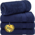 Cotton Paradise 4 Piece Turkish Bath Towels Set - Extra Large Navy