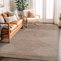 Bohemian Stripe Area Rug 5 ft x 7 ft Beige - Stain Resistant