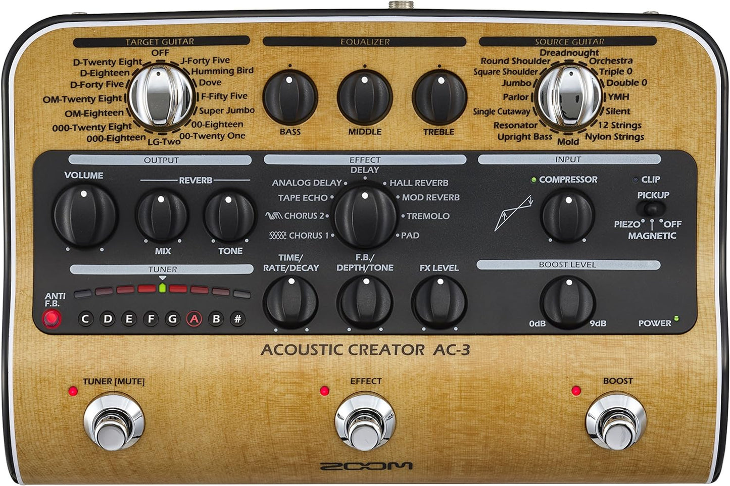 Zoom AC-3 Acoustic Creator: Ultimate Acoustic DI with Effects