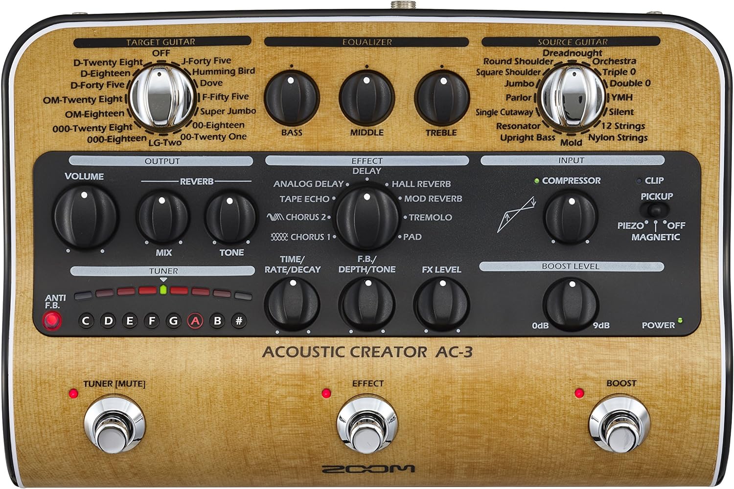 Zoom AC-3 Acoustic Creator: Ultimate Acoustic DI with Effects