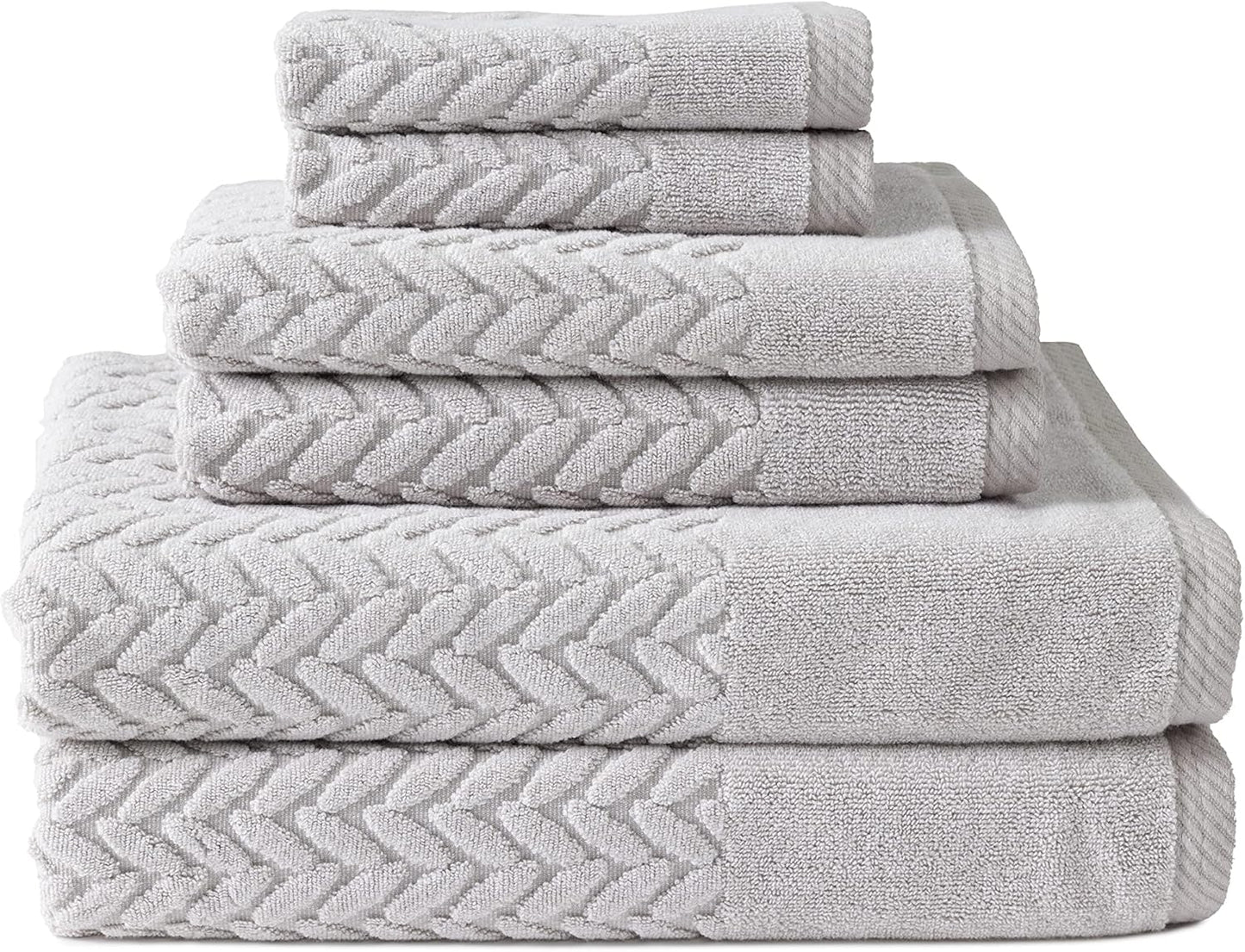 Texere 100% Organic Cotton Jacquard Bath Towel Set - Luxurious