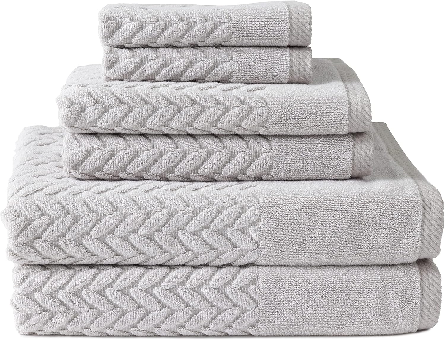 Texere 100% Organic Cotton Jacquard Bath Towel Set - Luxurious