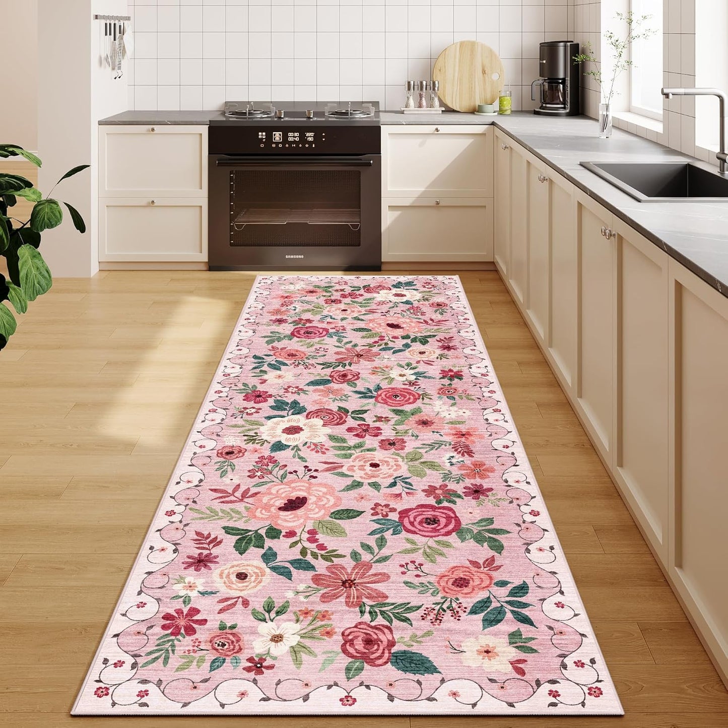 DUKINO 2.6x8 Kitchen Runner Rug for Hallway and Entryway