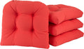 Klear Vu Gripper Overstuffed U-Shaped Dining Chair Cushions - Coral