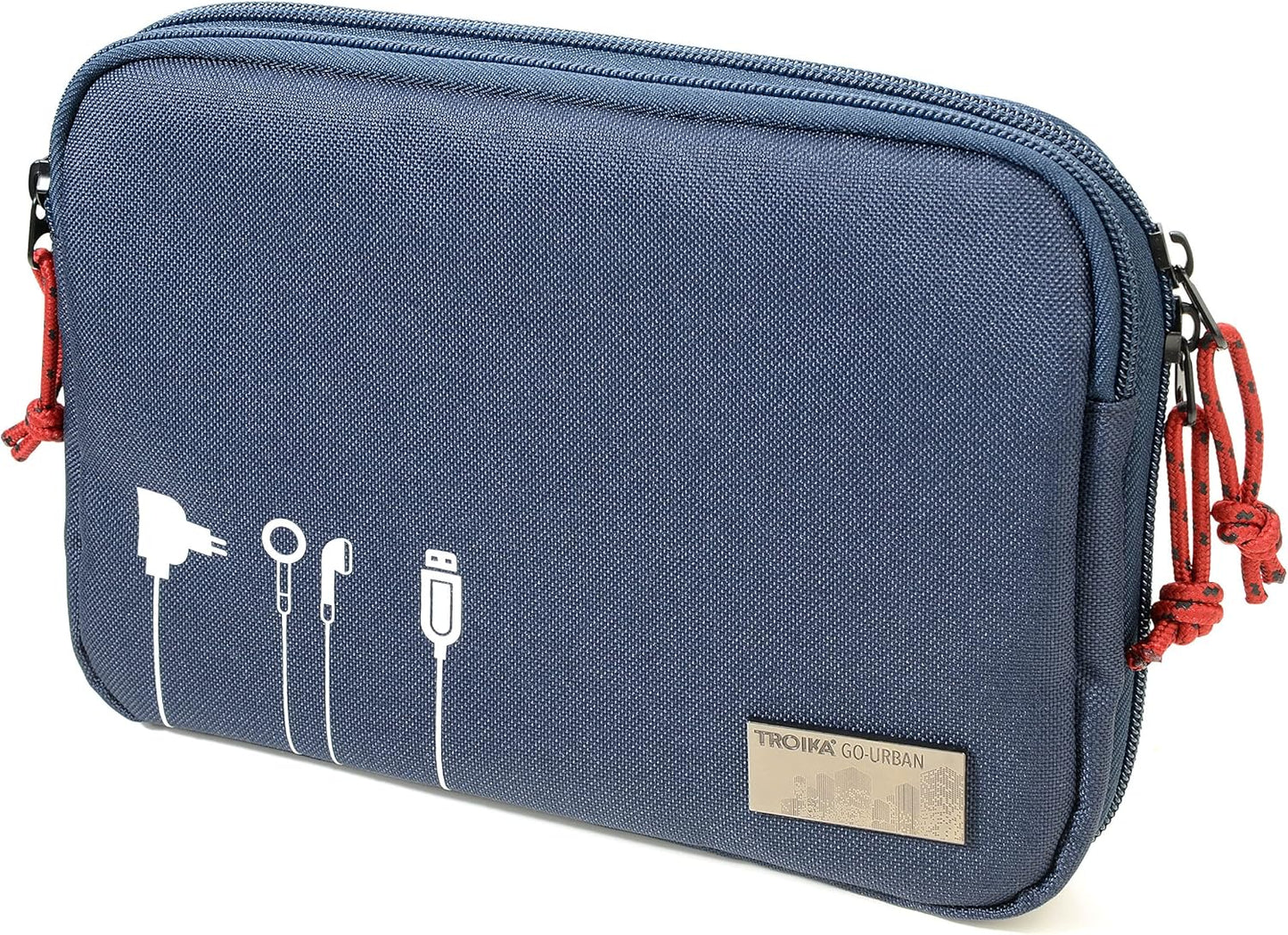 Troika Modern Grey Bag for Electronics Accessories Size 5-22cm