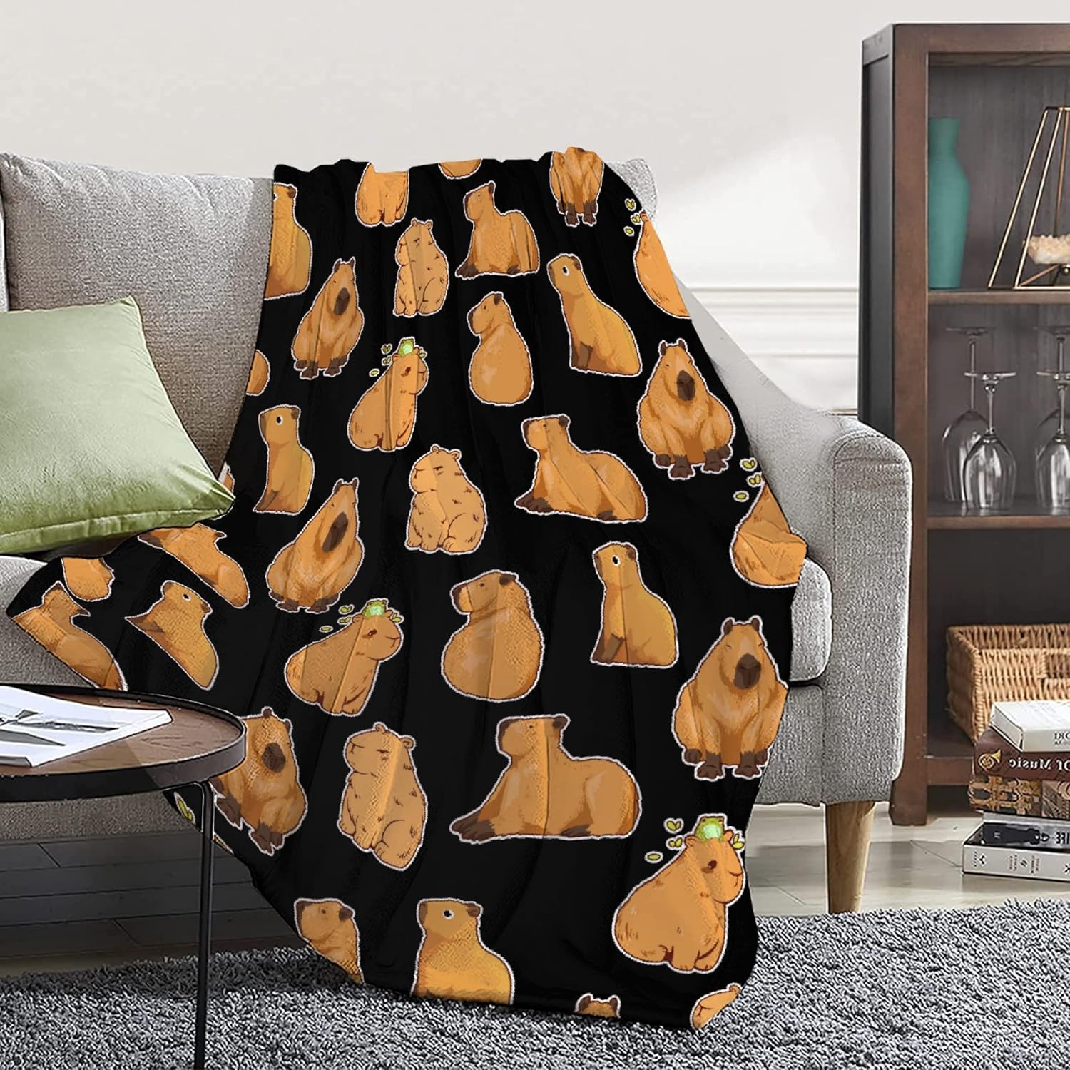Capybaras Blanket Gift for Kids and Animal Lovers - Cozy Soft