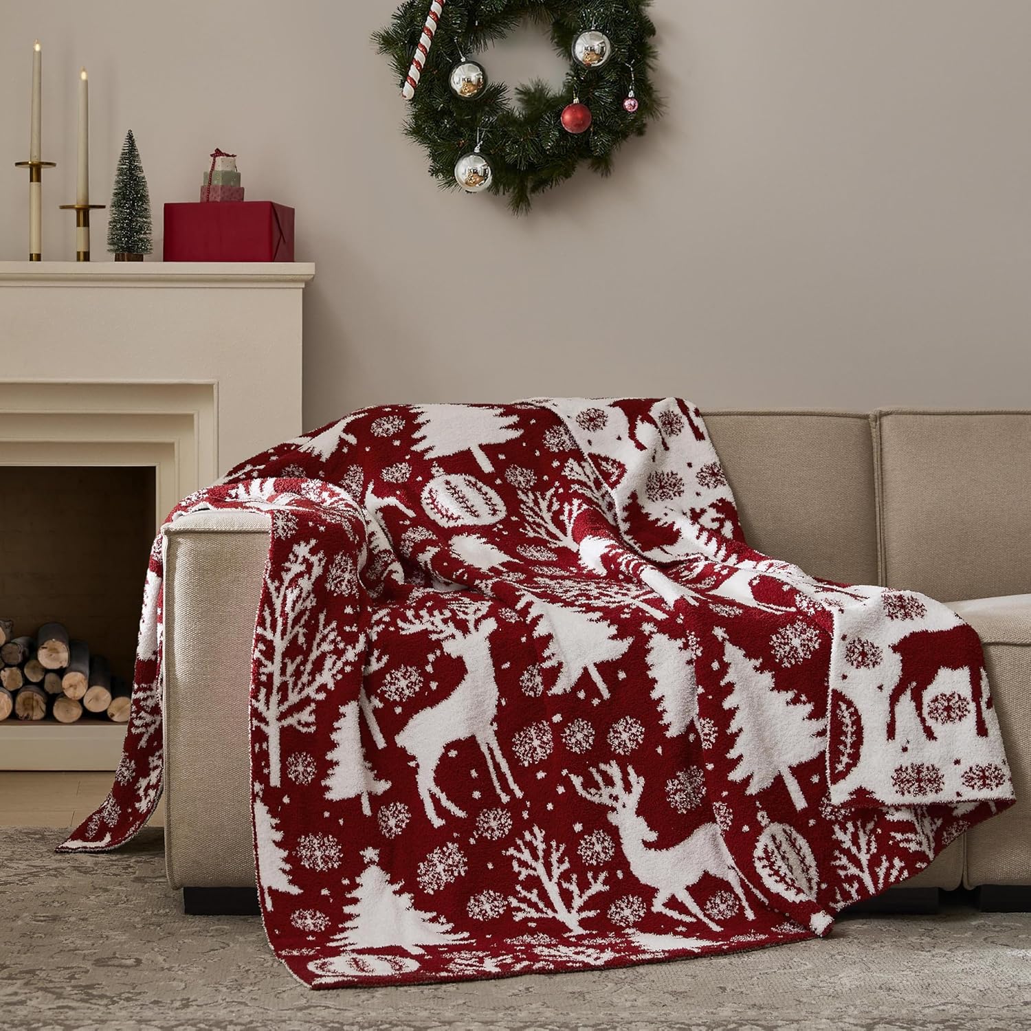WDCOZY Christmas Throw Blanket for Cozy Winter Decor 60x80