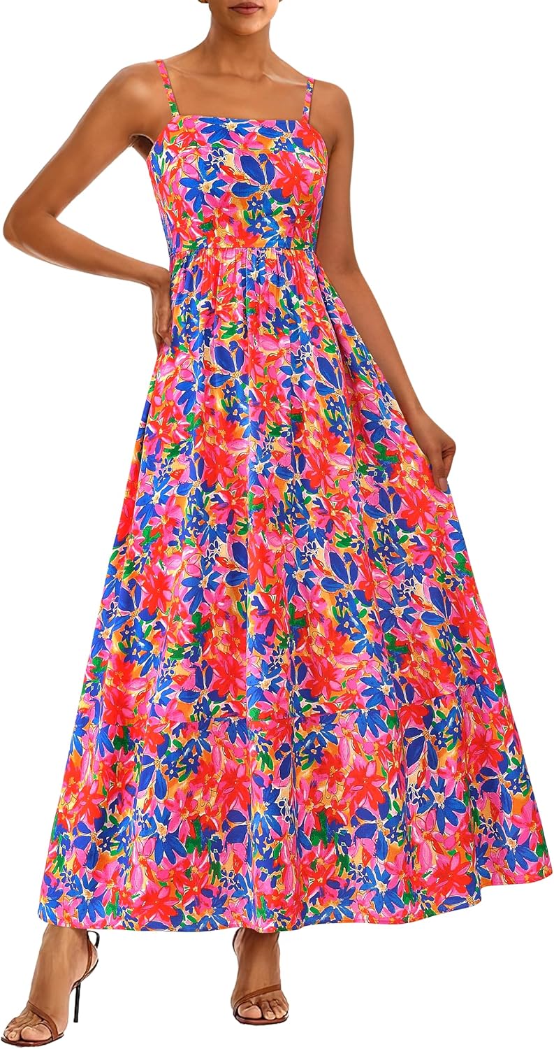 PRETTYGARDEN Summer Dresses for Women 2025 Beach Maxi Dress