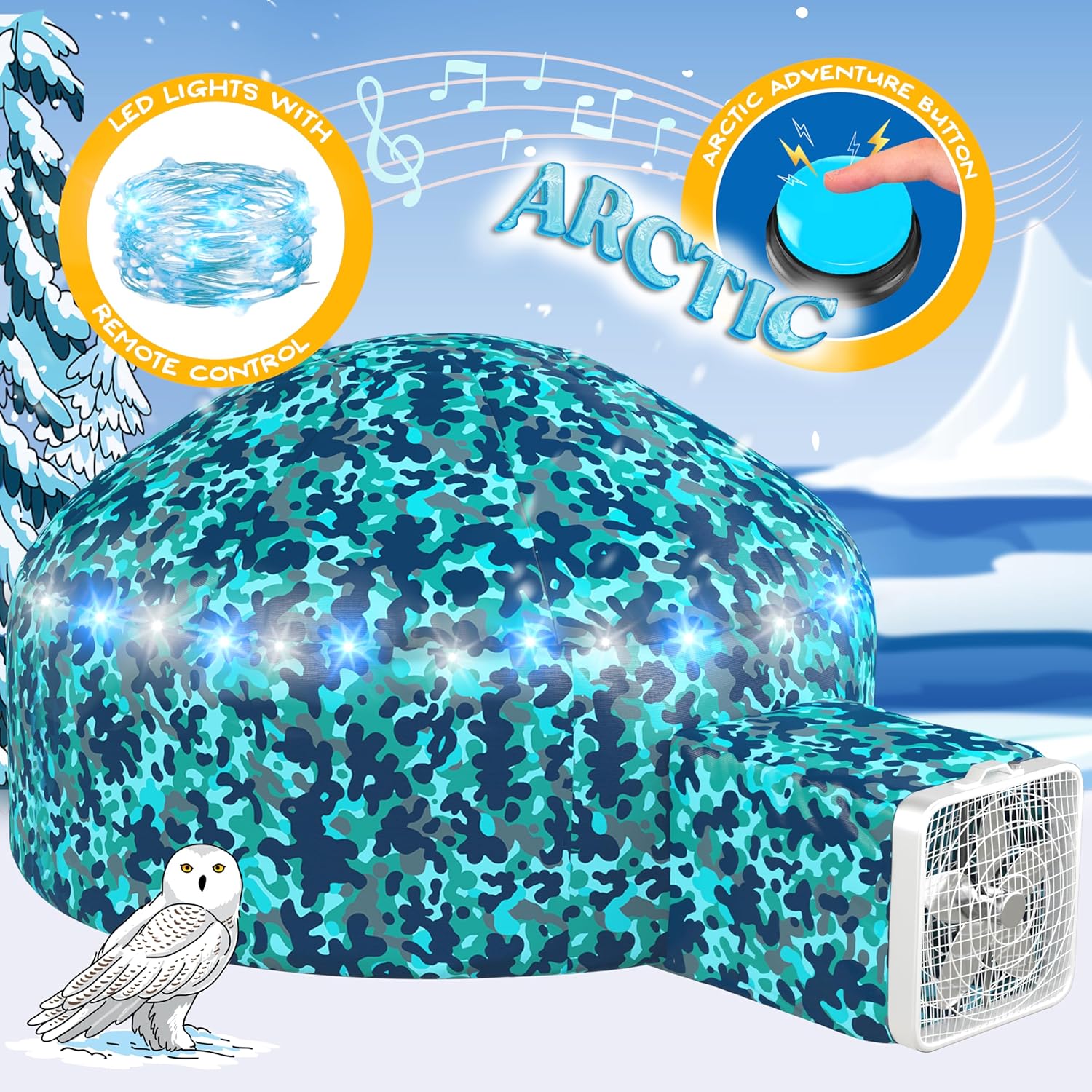 Arctic Camo Aerodome: Inflates in Seconds 