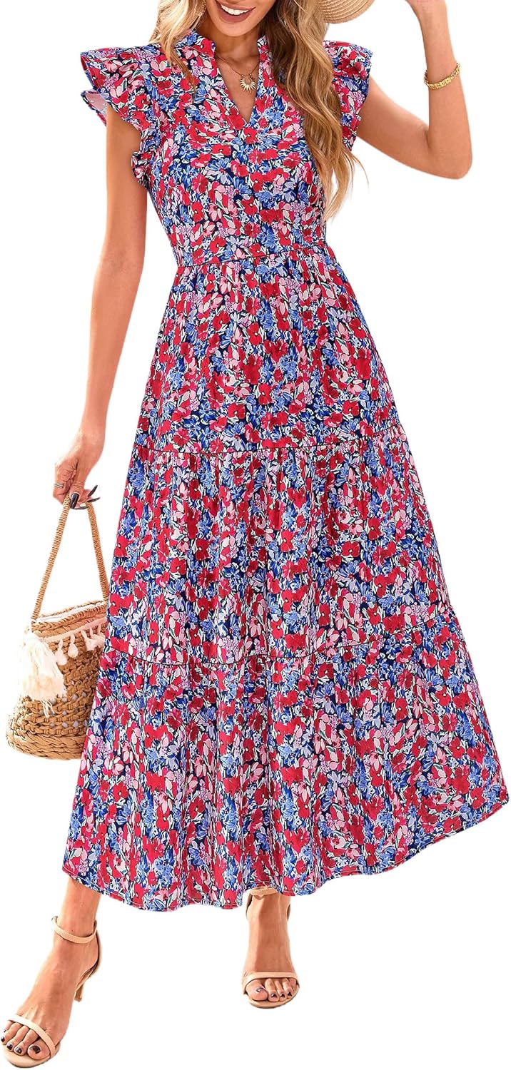 PRETTYGARDEN Women's Summer Floral Midi Dress for Every Occasion
