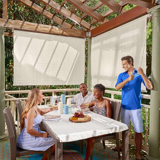 Coolaroo Outdoor Roller Shade - 95% UV Block for Patios