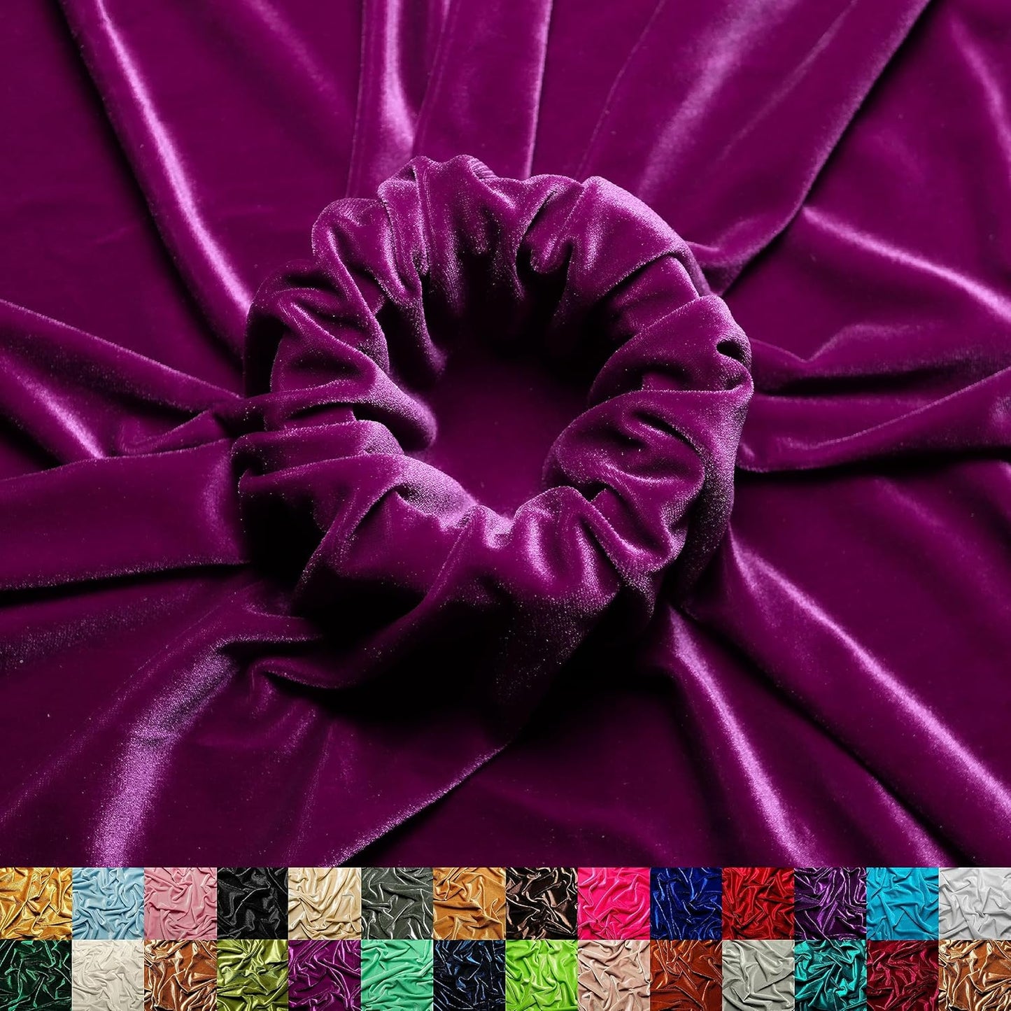 Stretch Velvet Fabric for Sewing Clothes and Crafts - Magenta