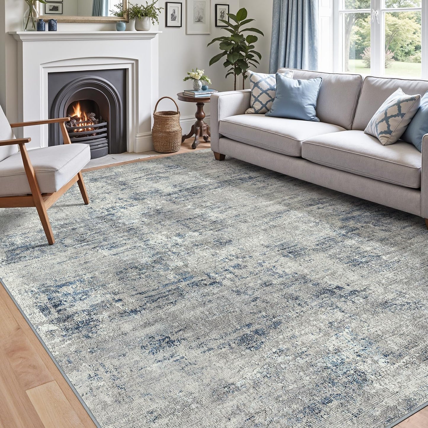 DEXI 5x8 Washable Low Pile Modern Abstract Area Rug Review