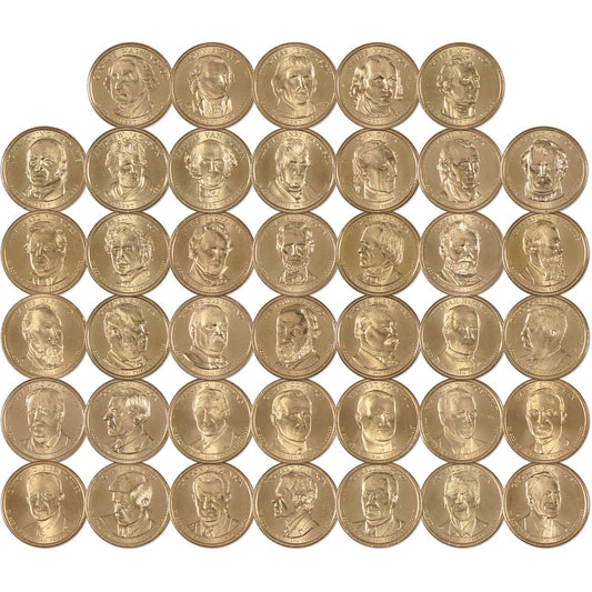 2007-2020 Presidential Dollar 40 Coin Complete Design Set Uncirculated