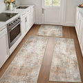 GENIMO Kitchen Rugs Sets of 3 Non Slip Washable Mats for Floor