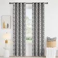 Velvet Jacquard Chenille Curtains - 108 Long x 2 Panels