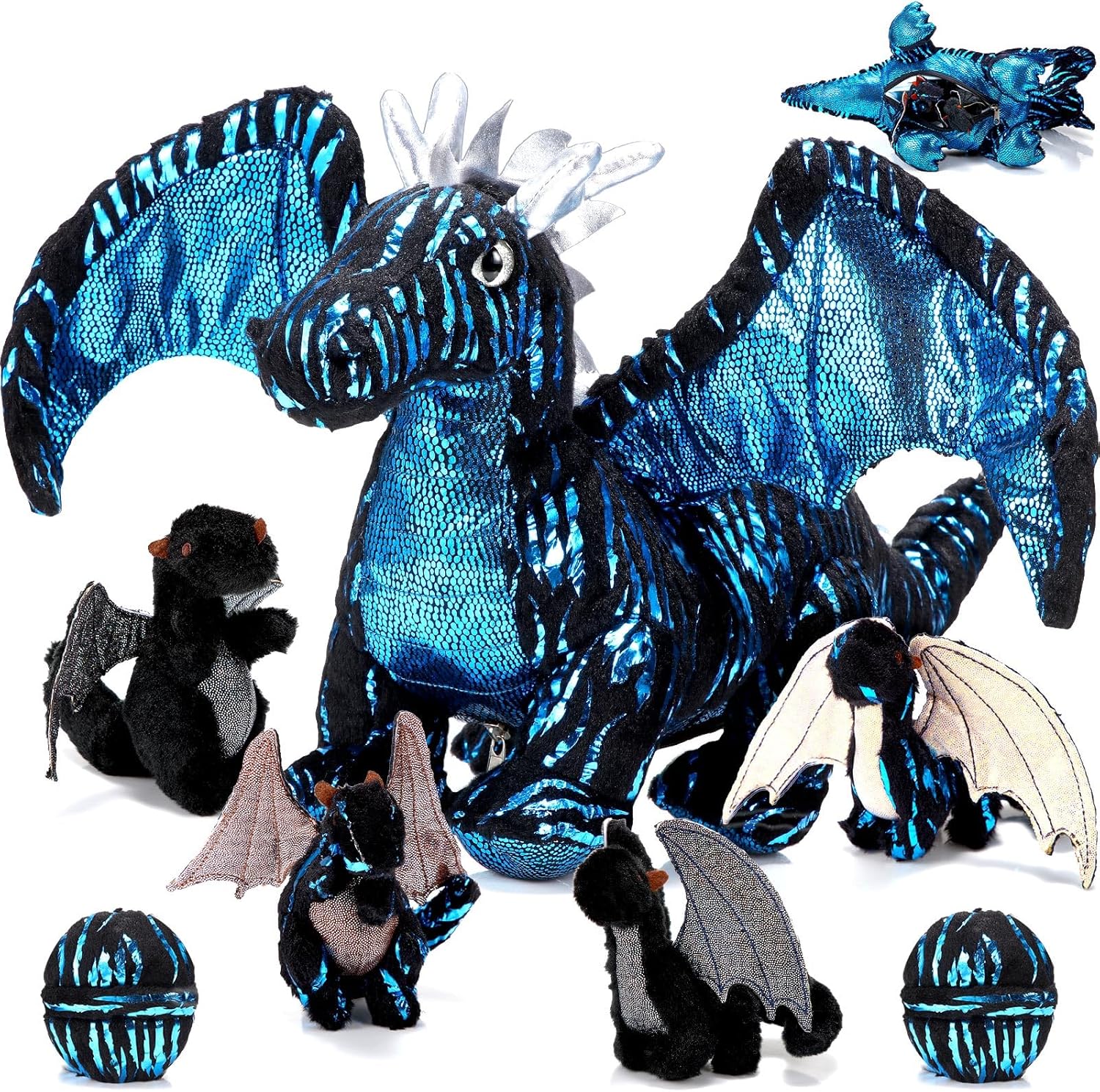 Deekin 7 Pcs Dragon Toy Set for Imaginative Play and Fun