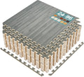 Wood Grain Floor Tiles Foam Mat Interlocking - Comfortable Wood-Look