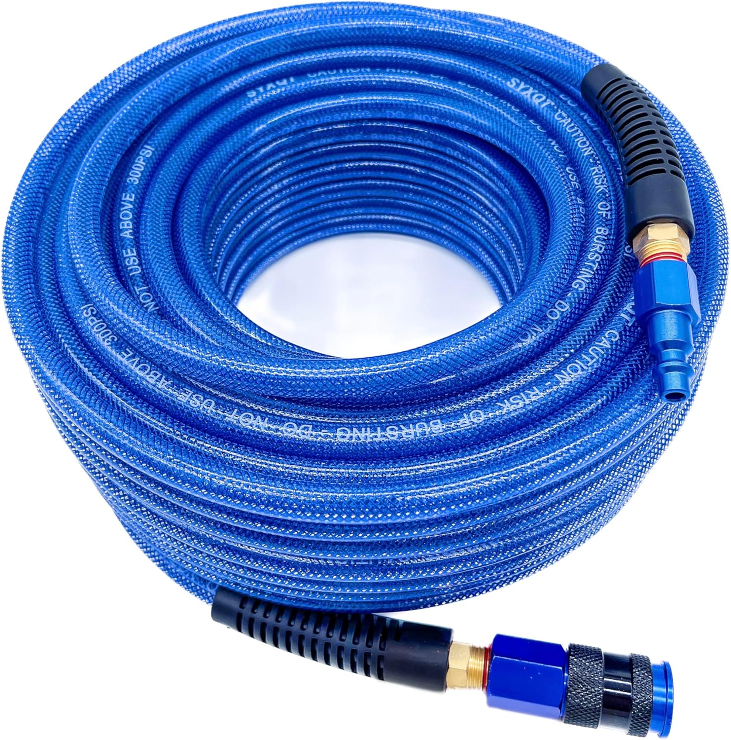 Polyurethane Air Hose 1/4-Inch x 100FT with Quick Coupler