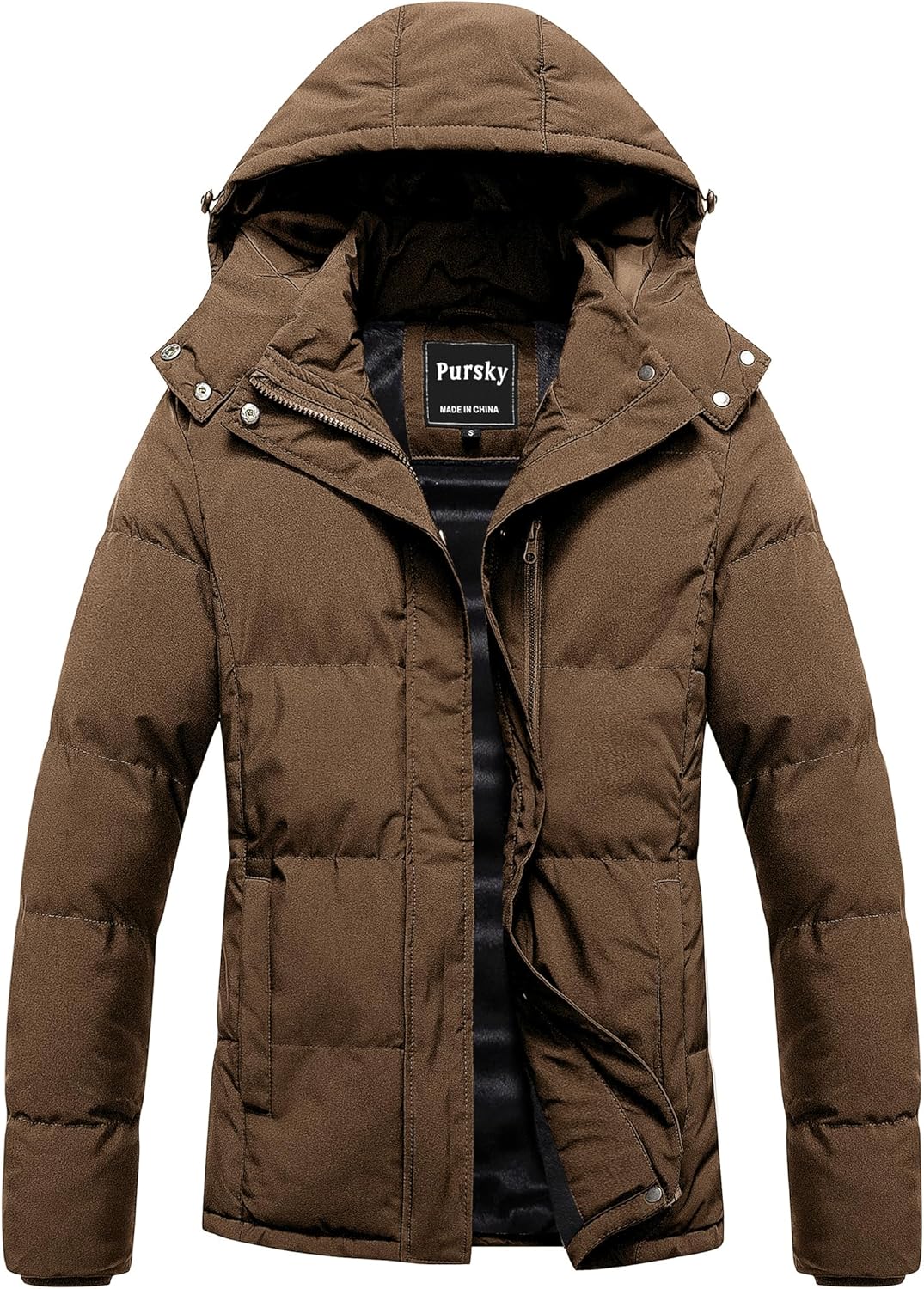 Pursky Waterproof Winter Parka with Removable Hood