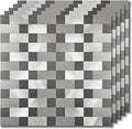 Yipscazo Peel and Stick Backsplash Tile - Metal Stick On Tiles 12in