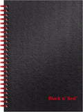 Black n' Red Business Notebook, 8-1/4 in x 5-1/4 in - Durable