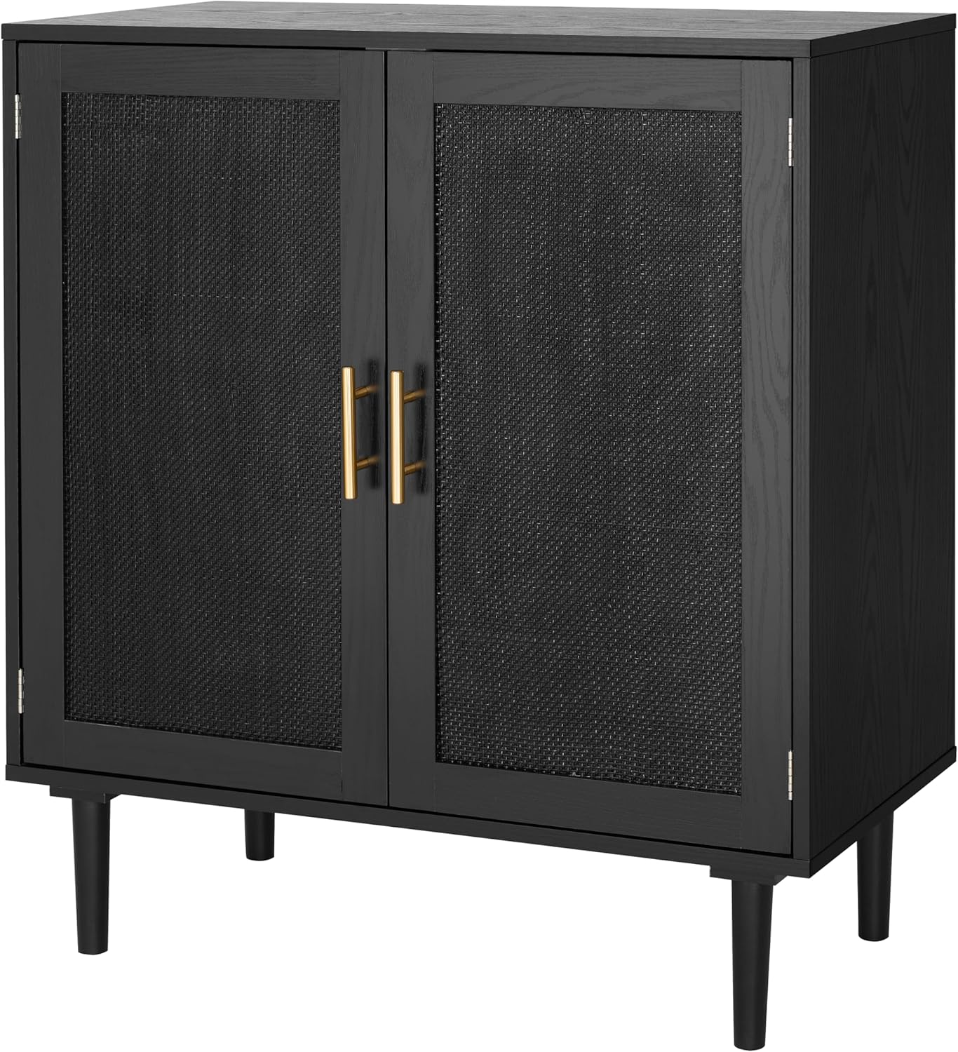 Finnhomy Sideboard Buffet Kitchen Storage Cabinet with Rattan Doors